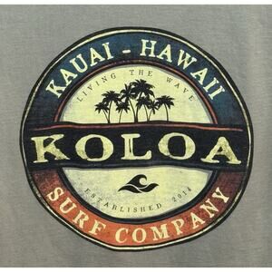 KOLOA SURF CO GREEN LONG SLEEVE T-SHIRT SMALL 100% COTTON